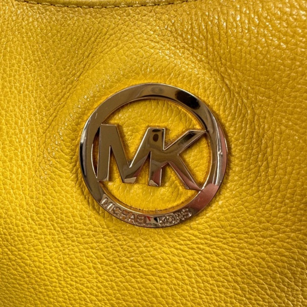 MICHAEL Michael Kors Large Leather Fulton Chain Shoulder Tote (Citrus) - Picture 16 of 16